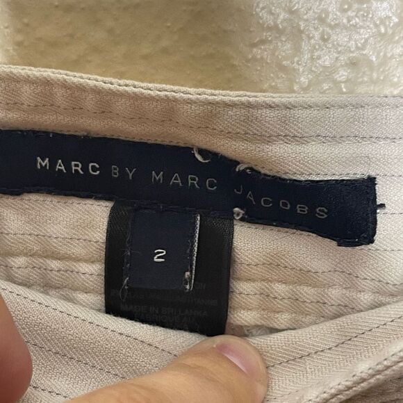 Marc By Marc Jacobs Shorts Womens 2 Chino Pockets Striped Cotton Bland - Picture 4 of 12